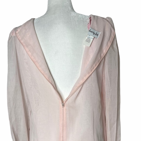 Vtg.. 70’s Henry Lee Sheer Pink Shift Dress sz. 12 - Picture 6 of 7
